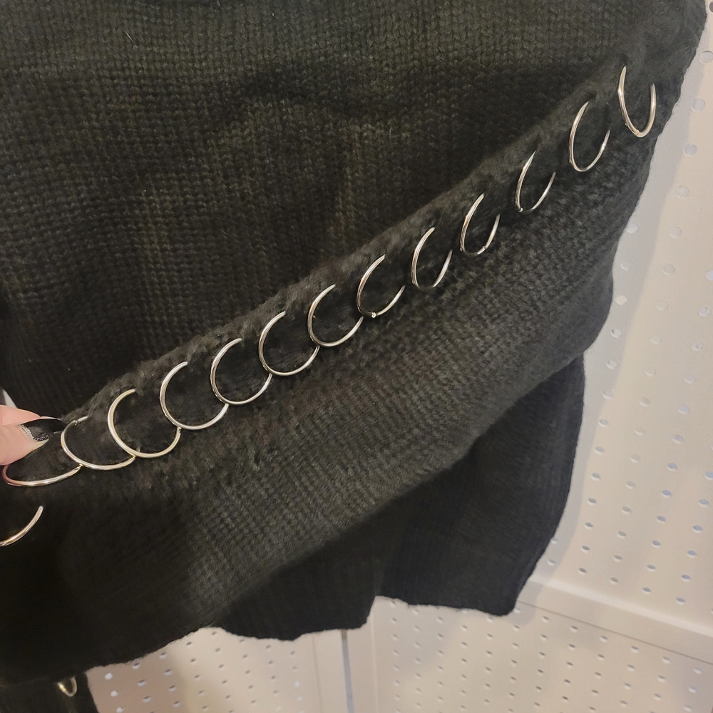 NWT SUNSET AND SPRING SILVER HOOP SLEEVE BLACK Gorgeous 😍 - Picture 3 of 5
